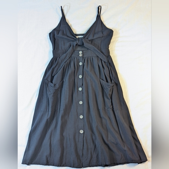 Lucy Wang Tie Midi Dress - Picture 4 of 13